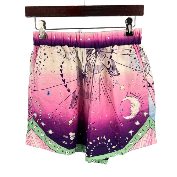 Agua Bendita x Wintersteen Shorts Pull On Embroidery Beading Celestial Med New - Picture 1 of 4